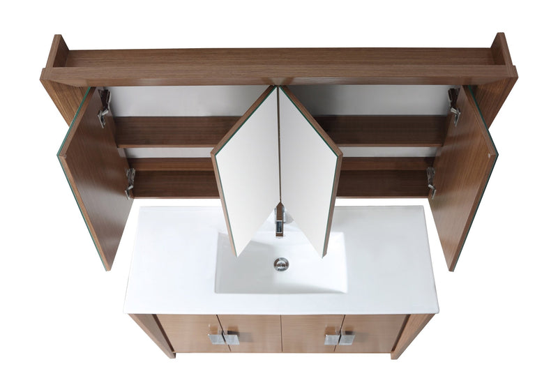 48" Larvotto Light Wheat Color Modern Bathroom Sink Vanity