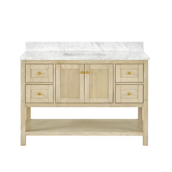 49 Inch Carmel Wood Freestanding Bathroom Vanity - Chans Furniture