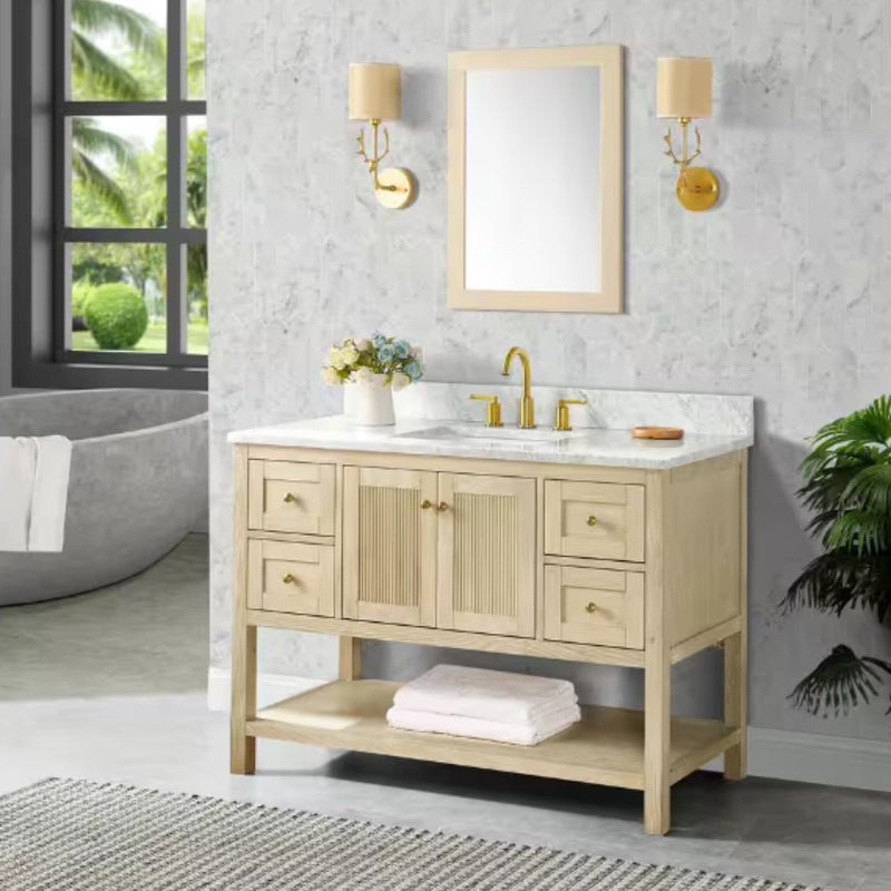 49 Inch Carmel Wood Freestanding Bathroom Vanity - Chans Furniture