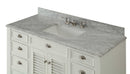 50 Inch Contemporary Style White Kalani Bathroom Vanity