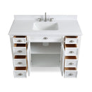 50 Inch Contemporary Style White Kalani Bathroom Vanity - Chans Furniture