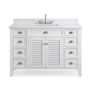 50 Inch Contemporary Style White Kalani Bathroom Vanity