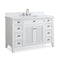 50 Inch Contemporary Style White Kalani Bathroom Vanity - Chans Furniture