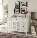 50 Inch Contemporary Style White Kalani Bathroom Vanity