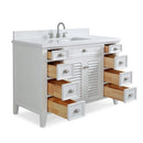 50 Inch Contemporary Style White Kalani Bathroom Vanity