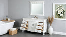 56 Inch Antique White Traditional Style Single Sink Beckham Bathroom Vanity