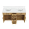 60 Inch Aged Oak Finish Rella Double Sink Bathroom Vanity With White Quartz Top - Chans Furniture