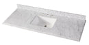 60 inch Carrara Stone Top With Sink | 60 x 22'' D