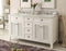 60 Inch Contemporary Style Double Sink White Kalani Bathroom Vanity - Chans Furniture