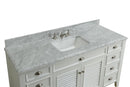 60 Inch Contemporary Style Double Sink White Kalani Bathroom Vanity