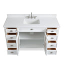 60 Inch Contemporary Style Single Sink White Kalani Bathroom Vanity