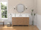 60 Inch Contemporary Style Single Sink Wood Finish Kalani Bathroom Vanity With White Quartz Top