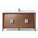 60 inch Larvotto Light Wheat Contemporary Single Sink Bathroom Vanity