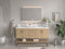 60 Inch Light Oak Lima Double Sink Bathroom Vanity With Open Shelf & Gold Leg Base - Chans Furniture