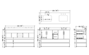 60 Inch Light Oak Lima Double Sink Bathroom Vanity With Open Shelf & Gold Leg Base