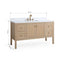 60 Inch Modern Light Oak Sera Single Sink Bathroom Vanity With White Quartz Top
