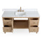 60 Inch Modern Light Oak Sera Single Sink Bathroom Vanity With White Quartz Top