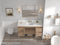 60 Inch Modern Light Oak Sera Single Sink Bathroom Vanity With White Quartz Top