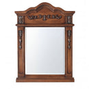 60 Inch Traditional Single Sink Bathroom Vanity Antique Brown with White Quartz Top