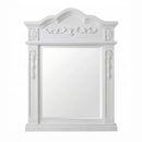 60 Inch Traditional Single Sink Bathroom Vanity Antique White with White Quartz Top