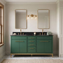 60" Tennant Brand Modern Style Hunter Green Beatrice Double Sink Bathroom Vanity