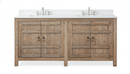 72 Inch Natural Wood Artisan Style Double Sink Lindor Bathroom Vanity
