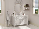 50 Inch Contemporary Style White Kalani Bathroom Vanity