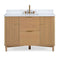 48 Inch Trendy Wood Finish Odelia Bathroom Vanity With White Quartz Top