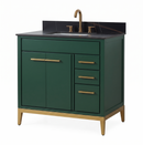 36'' Tennant Brand Modern Style Hunter Green Beatrice Single Sink Bathroom Vanity