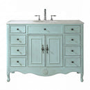 46 Inch Cottage Freestanding Distressed Light Blue Daleville Bathroom Vanity, Single Sink, Fully Assembled