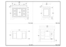 42 Inch Traditional Light Beige Oak Wood Sesto Bathroom Vanity, Single Sink, White Quartz Top, Fully Assembled