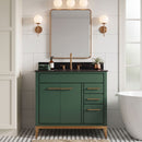 36'' Tennant Brand Modern Style Hunter Green Beatrice Single Sink Bathroom Vanity
