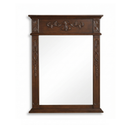 Debellis Brown Wall Mirror, 22" W x 28" H Rectangular Wood Framed Mirror for Bathroom Vanity