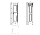 Morton Collection Linen Towel Cabinet