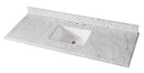 60 Inch Carrara Stone Top with Sink 60 x 22'' D