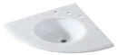 24 Inch Corner White Marble Vanity Countertop with Sink
