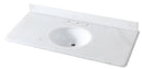 48 Inch White Marble Vanity Countertop with Sink