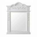 60 Inch Traditional Single Sink Bathroom Vanity Antique White with White Quartz Top
