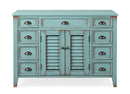 Farmhouse Abbeville Collection 46" Cabinet Base - Distressed Light Blue