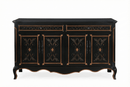 Hand - Painted Floral Collection 60" Cabinet Base - Black