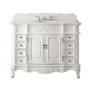 Morton 48" Antique Style Single Sink Bathroom Vanity | White Quartz Top
