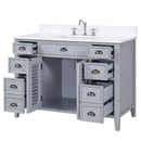46 Inch Farmhouse Freestanding Gray Oak Zapate Bathroom Vanity, Single Sink, Fully Assembled