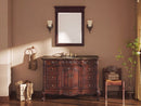 48 Inch Traditional Freestanding Cherry Brown Beckham Bathroom Vanity, Single Sink, Baltic Brown Top, Fully Assembled