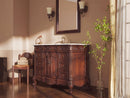42 Inch Traditional Freestanding Cherry Brown Beckham Bathroom Vanity, Single Sink, White Marble Top, Fully Assembled