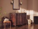 48 Inch Traditional Freestanding Cherry Brown Beckham Bathroom Vanity, Single Sink, Baltic Brown Top, Fully Assembled