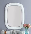 Sesto 40 - inch Contemporary White Frame Wall Mirror