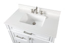 36" Tennant Brand Durand Modern White Bathroom Sink Vanity QT-1808-V36W 30 plus vanity Chans Furniture