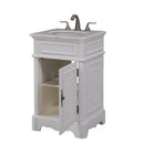 21" Benton Collection Antique white Teega Bathoom Sink Vanity CF-3006W-AW - Chans Furniture