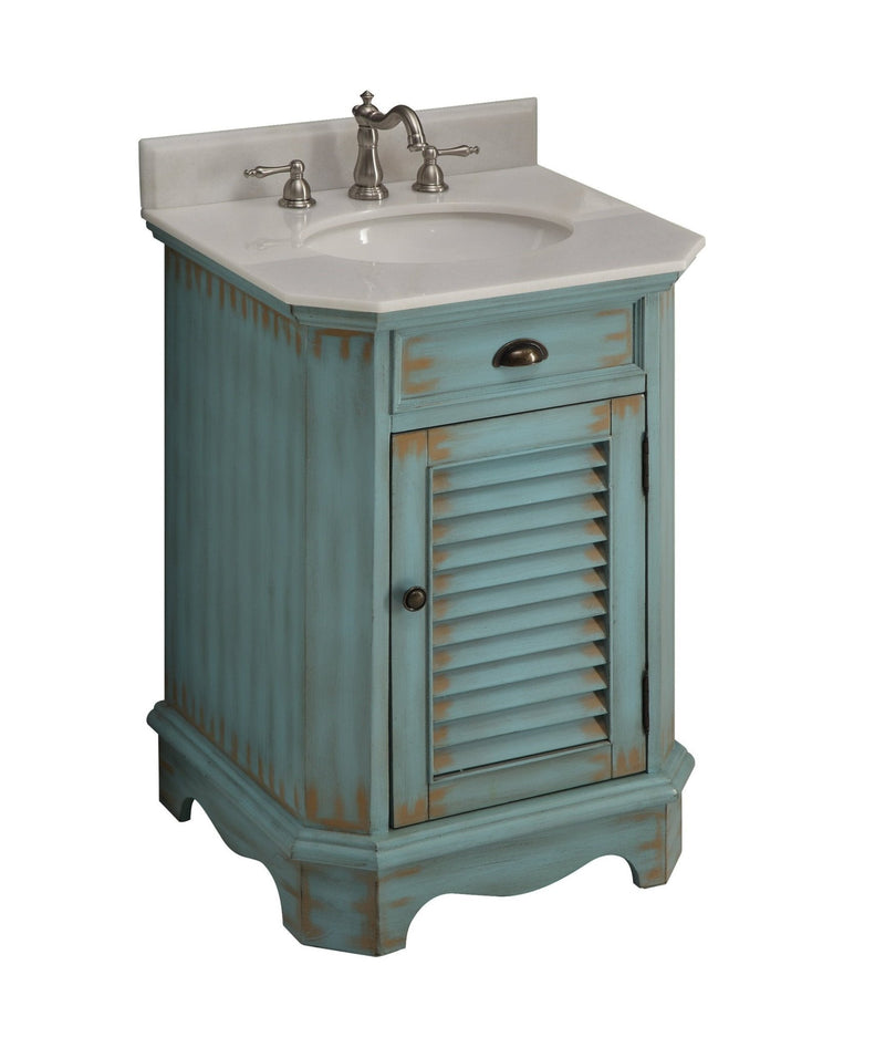 24" Abbeville Bathroom Sink Vanity - Benton Collection Model CF-47523BU - Chans Furniture