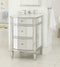 24" Ashlie Mirrored with Silver Trim Bathroom Sink Vanity - Model HF006 - Chans Furniture